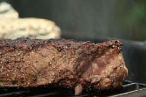 Side view of a grilled steak - Paleo diet friendly